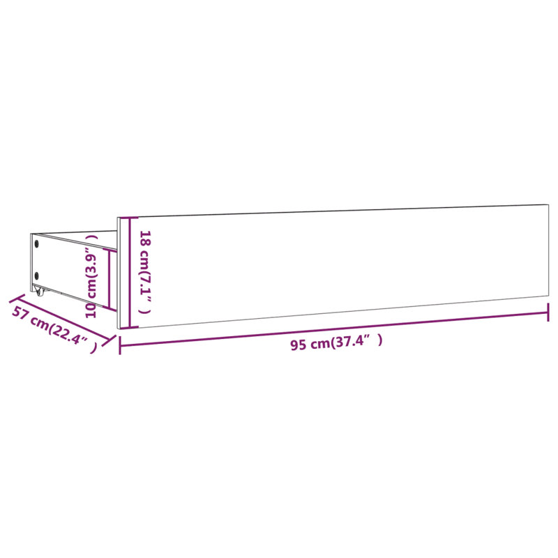 Jarai Underbed Storage Drawers, White