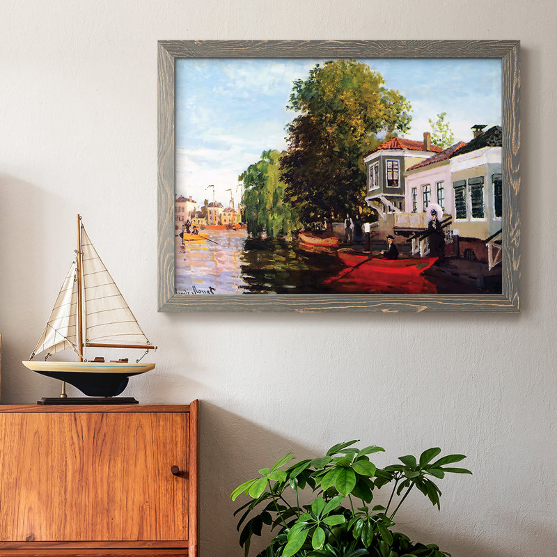 Zaan At Zaandam, 1871 02, reproduction d'art sur toile, Gris, H 26 po x l 38 po x P 1,5 po