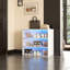 Élégante armoire de rangement blanche à chaussures avec porte vitrée de style chaussures pour une touche contemporaine
