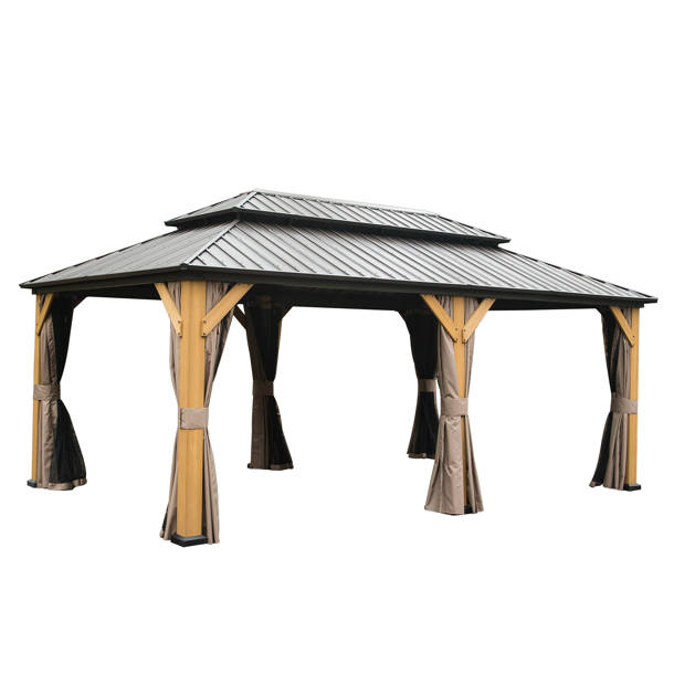 domi outdoor living Universal Winter Cover for Hardtop Gazebos 10x12 ...