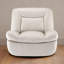 Chaise d'appoint pivotante et berçante en similicuir-896893763