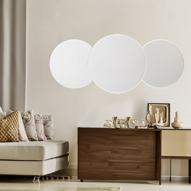 Miroir en bois manufacturé, Blanc