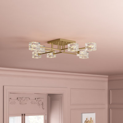 Elick Glass Semi Flush Mount