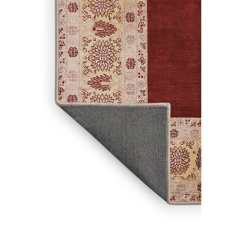 Tapis beige / rouge Brenham, Rectangle 8 pi x 12 pi