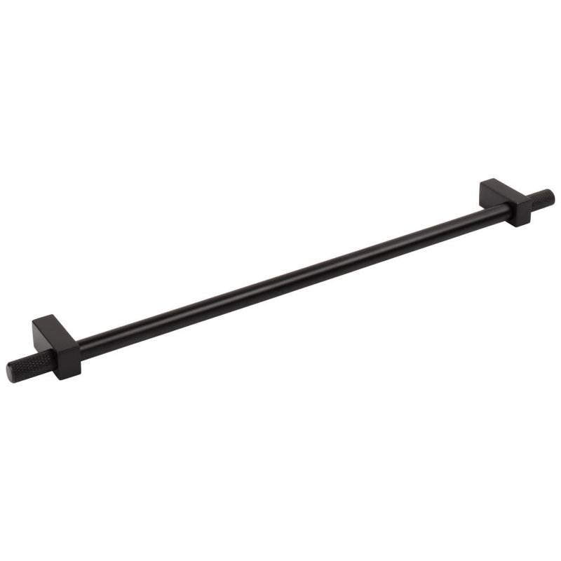 Larkin 4 Knurled Ends Bar Pull, 6 5/16", Matte Black