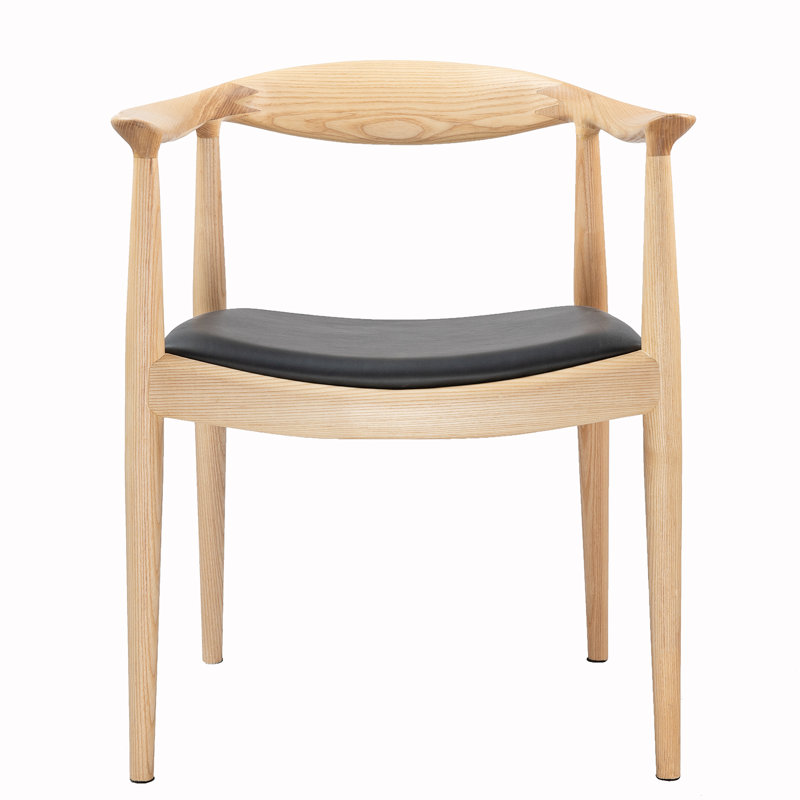 Burtt Kennedy Armchair Upholstered Dining Chair, Beige