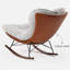 Chaise berçante de luxe à bascule simple de luxe nordique-101753438