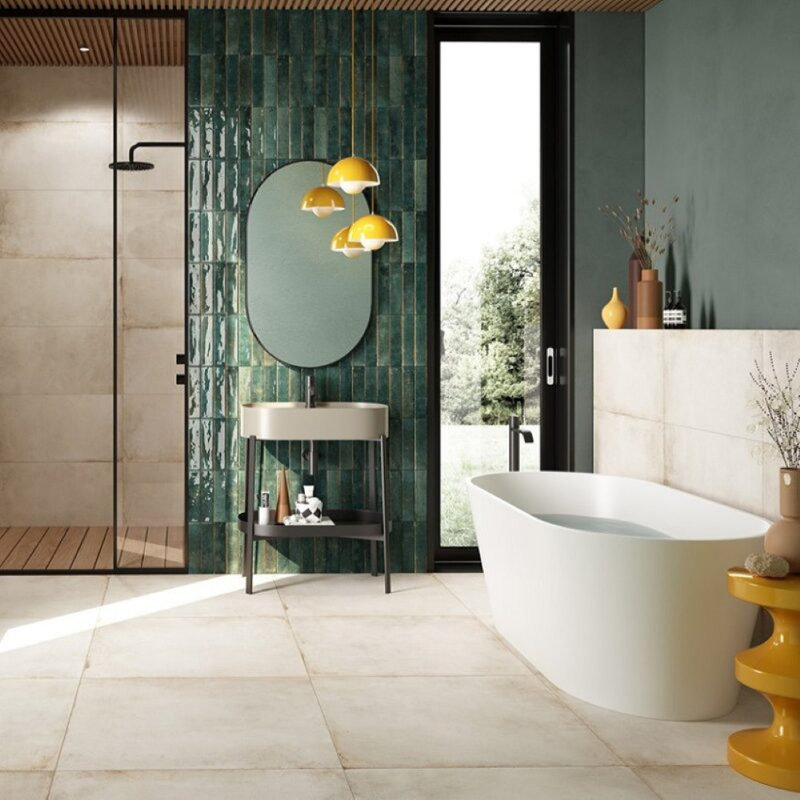 Uptown Brick 2.5" x 10" Glossy Porcelain Subway Wall & Floor Tile , Green