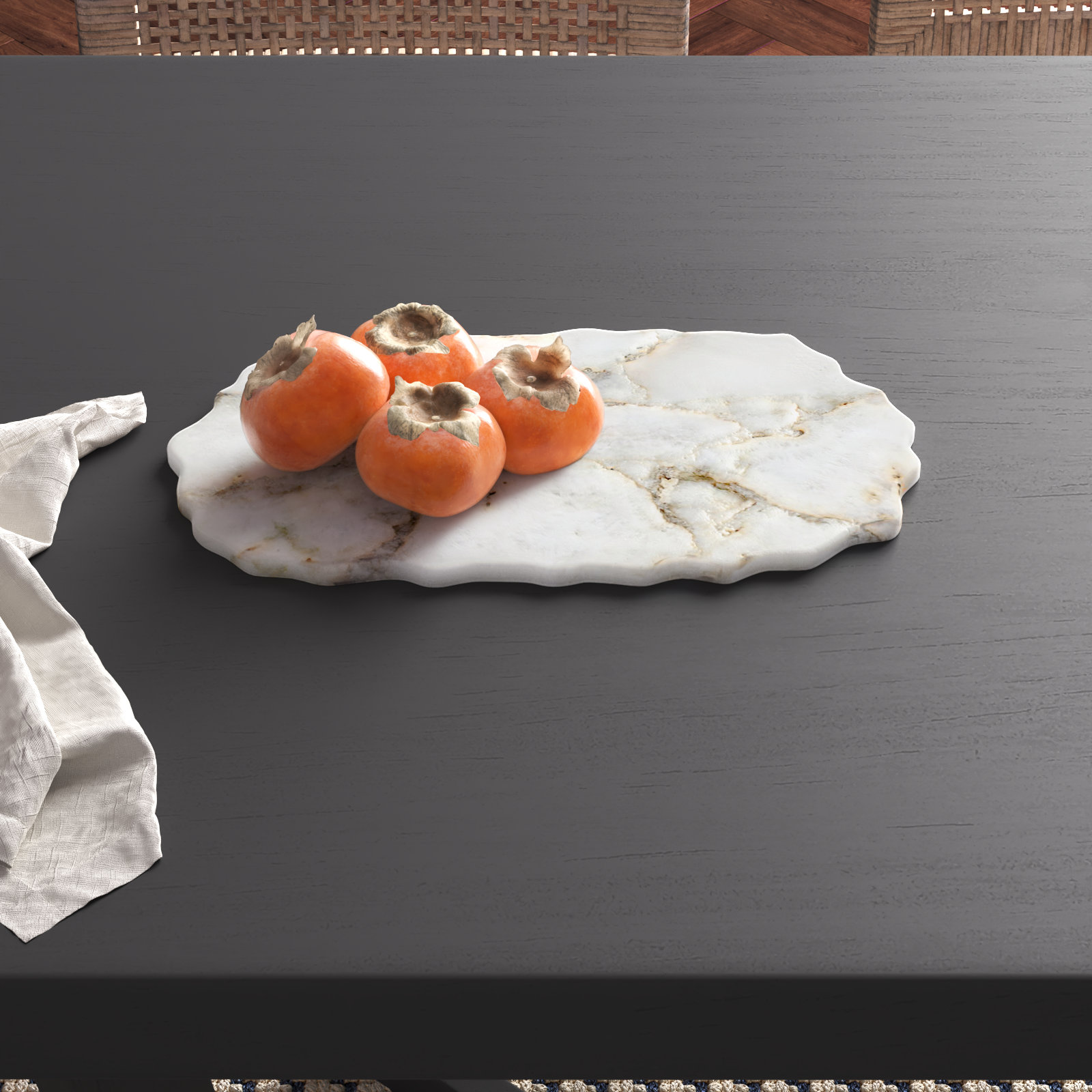 Amalia Abstract Agate Platter, 0.5" H x 8" W x 12" L