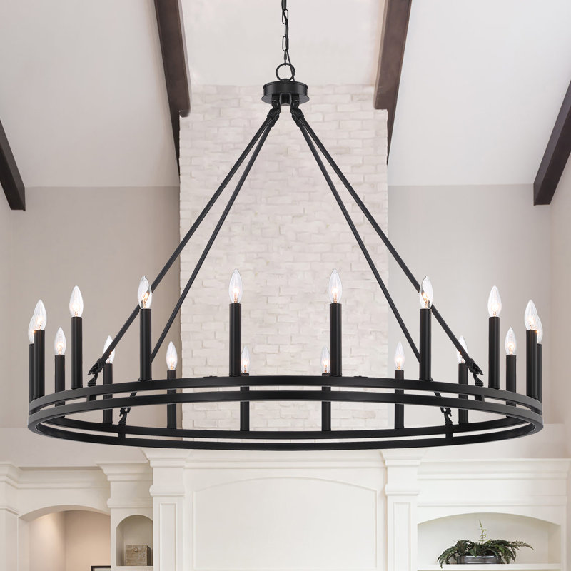 Beck 18-Light Wagon Wheel Chandelier