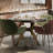 Aarsh Oak Round Metal Base Dining Table