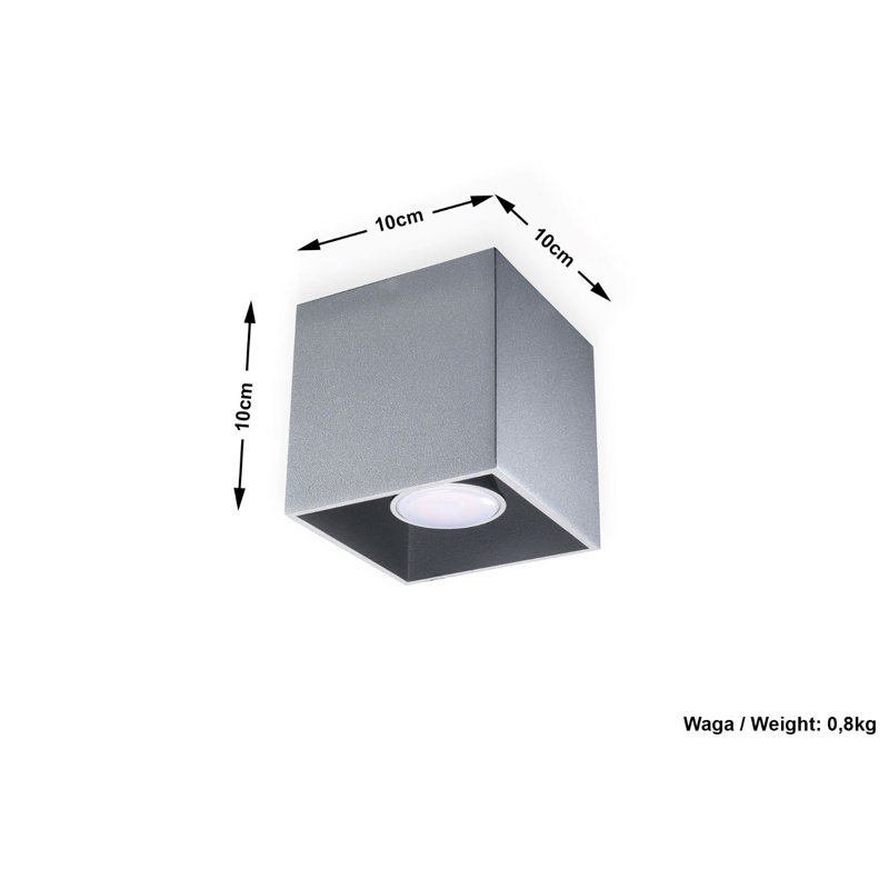 Siena Flush Mount, Grey