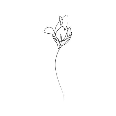 Flower Bud - Wrapped Canvas Print