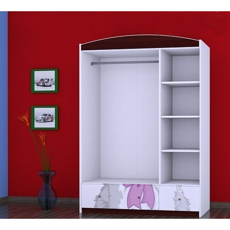Nevin 3 Door Wardrobe, Black