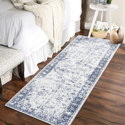 Tapis oriental antidérapant lavable à la machine pour le salon