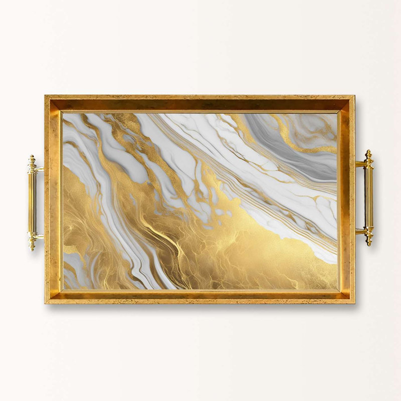 Elegant Glass Tray, 19.7 x 11.4 x 1.4 inches | 100% Durable Glass Construction | Easy to Clean with Damp Cloth | Ideal for Serving, Decorative Display, and Organizing | Stylish Addition to Home Décor