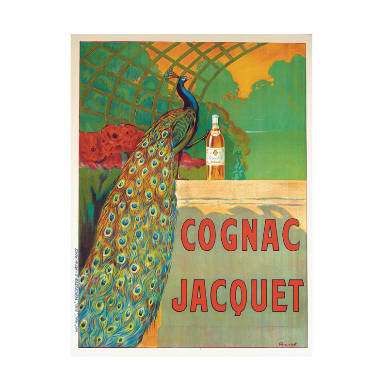 Art sur toile Camille Bouchet Cognac, années 1920, H 19 po x l 14 po