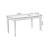 Nut-brown Rectangular Solid Wood Writing desk with drawers desk