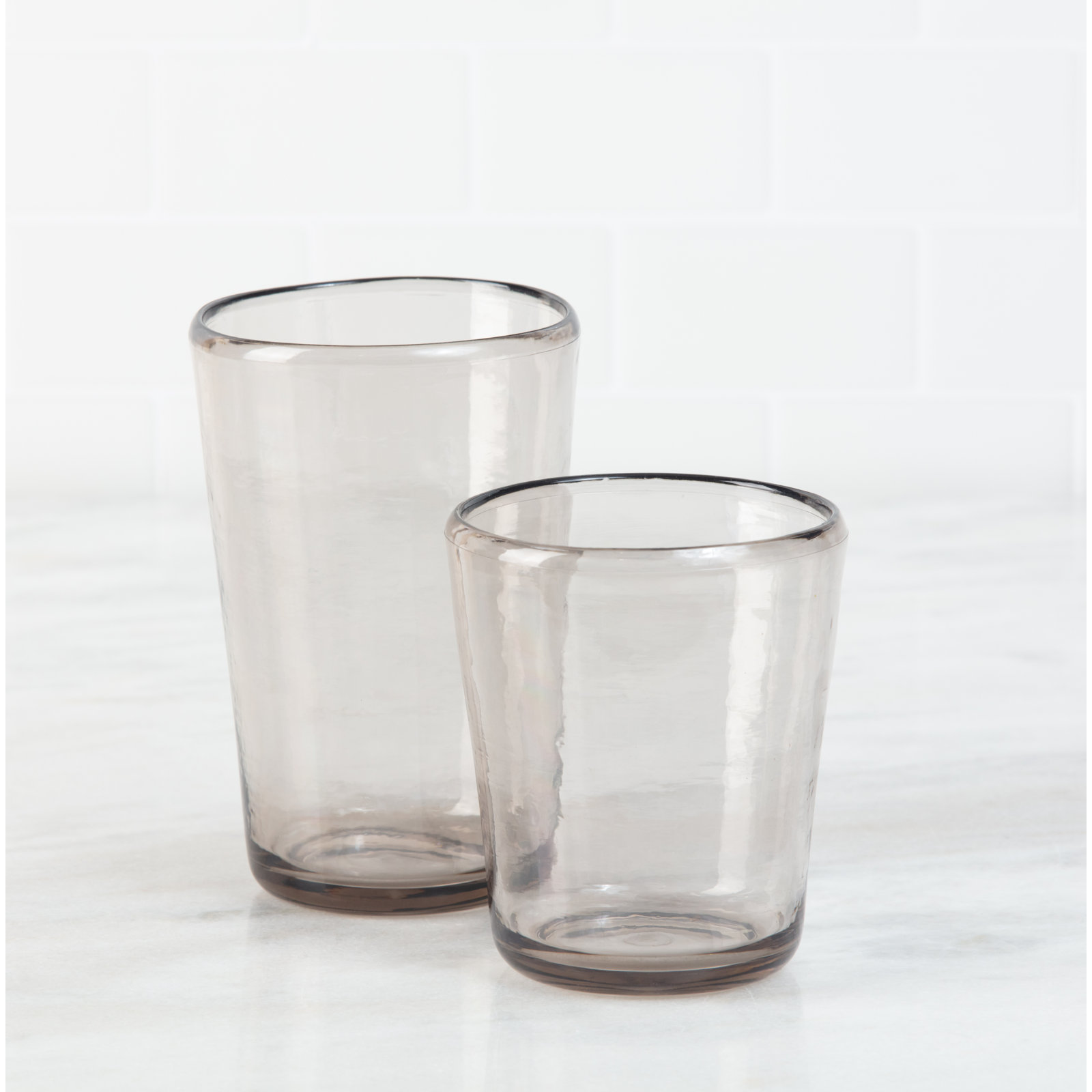 Veranda Drinking Glass, Gray