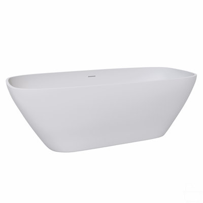 67" Premium Solid Surface Deep Soaking Bathtub