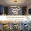 Lustre moderne doré à 3 anneaux à DEL, luminaire suspendu circulaire à intensité variable à DEL, plafonnier suspendu à hauteur réglable pour le vestibule de l'îlot de cuisine de la salle à manger