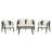 Durable & Comfortable Outdoor Seating Set - Sturdy Iron Frame With Cushions & Matching Table For Patio, Lawn, Poolside-1329783187-1329783190