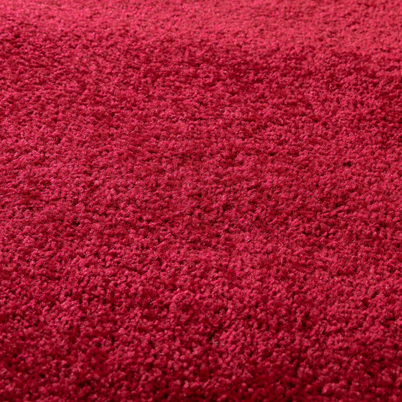 Round Ezariyah Machine Tufted Area Rug, Round 200cm, Red