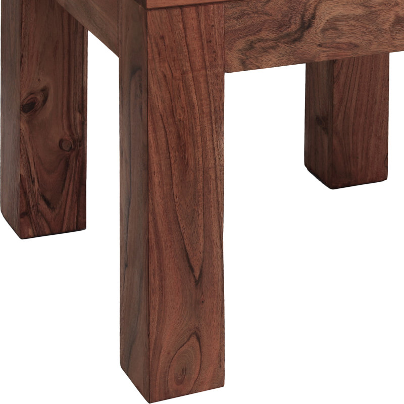 Plumville Solid Wood End Table, Dark Wood