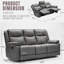 3 Seater Fabric Reclining Sofa