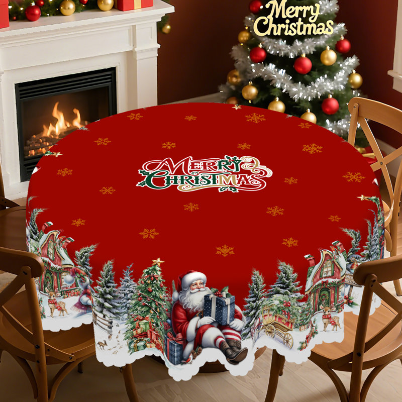 Nappe lavable en polyester pour Noël