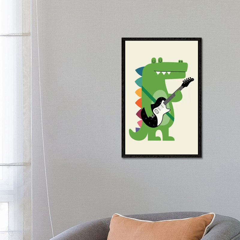 Croco Rock by Andy Westface - Print on Canvas, 66.04 cm H x 45.72 cm W, Black Framed Canvas