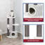 Tour pour chat 39,4 po Trixie Pilar, poteaux à griffer à 3 niveaux, arbre à chat en peluche et sisal avec condo, plateformes, jouet pour chat suspendu