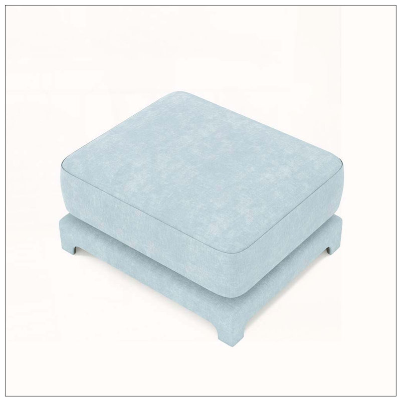 Canapé modulaire avec repose-pieds et tissu chenille