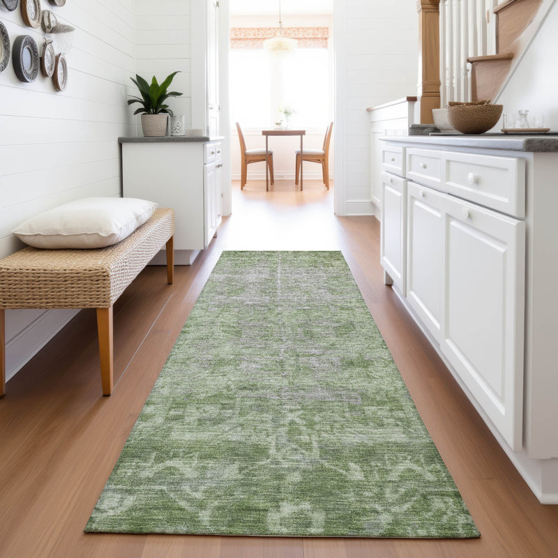 Premium Machine Washable Larock AMF1228 Global Rug, Runner 2'3" x 7'6"