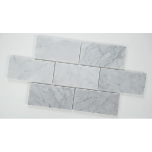 Carrara White 3x6 Polished Marble Subway Tile Carrara White 3x6 Polished Marble Subway Tile
