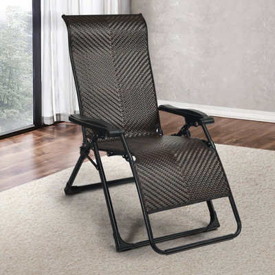 Fauteuil inclinable zéro gravité en rotin Chretien