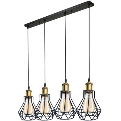 Amarria 4 - Light Black Caged Pendant