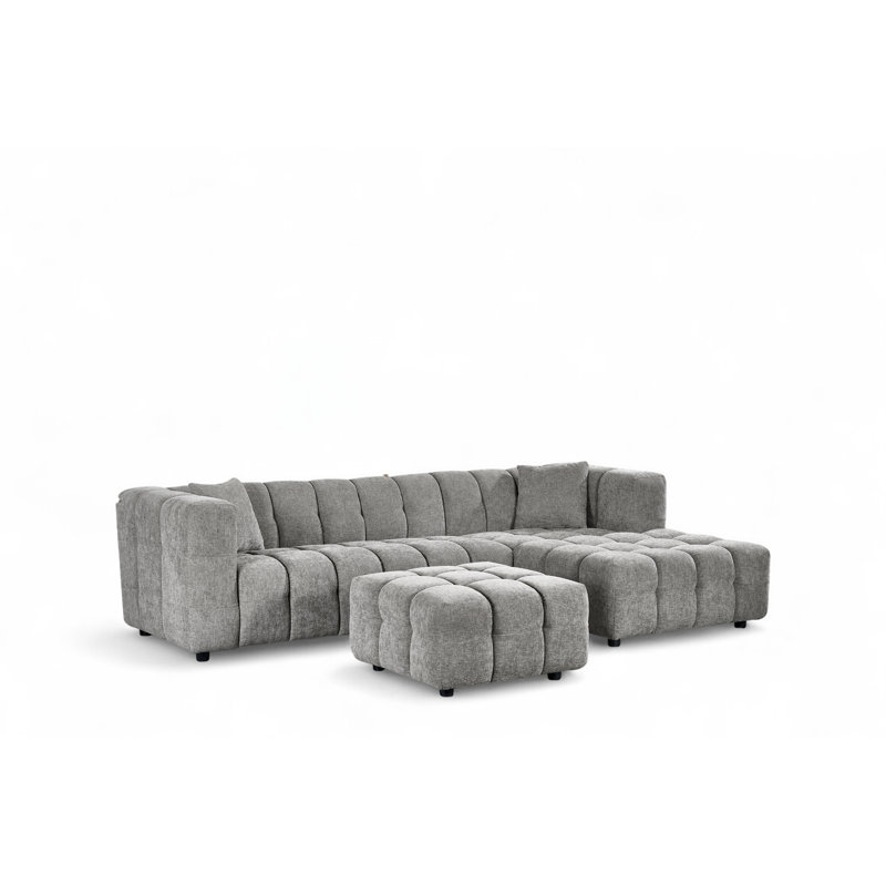 5 Seater Corner Sofa , Right Hand Facing, Grey