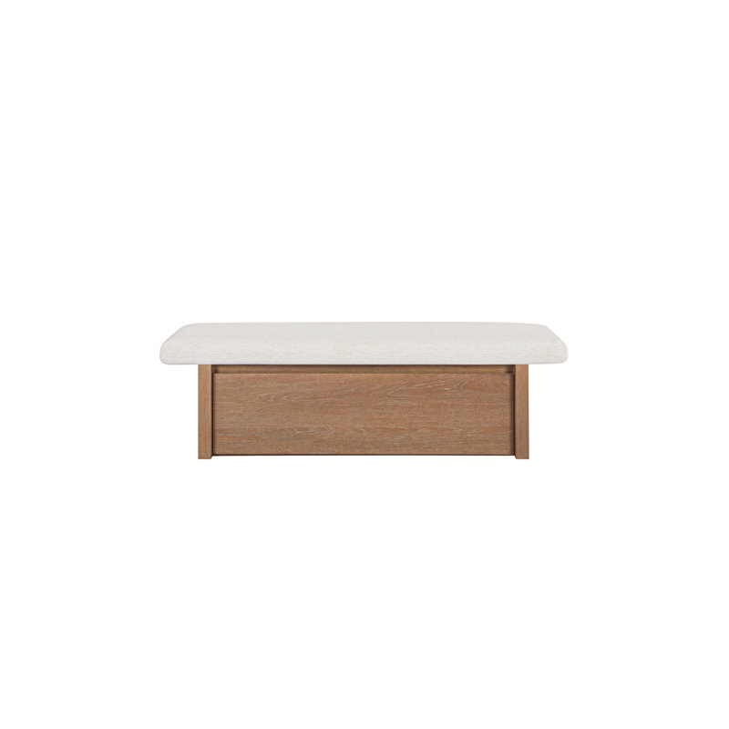 Gemma Upholstered Storage Bench, White