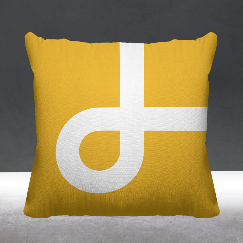 Coussin intérieur / extérieur Channing, L 15 po x H 15 po, Jaune