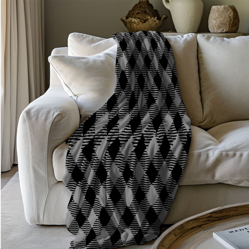 Cheerful Plaid - 1 pièce Sherpa Premium Couverture 0037, L 60 po x L 80 po