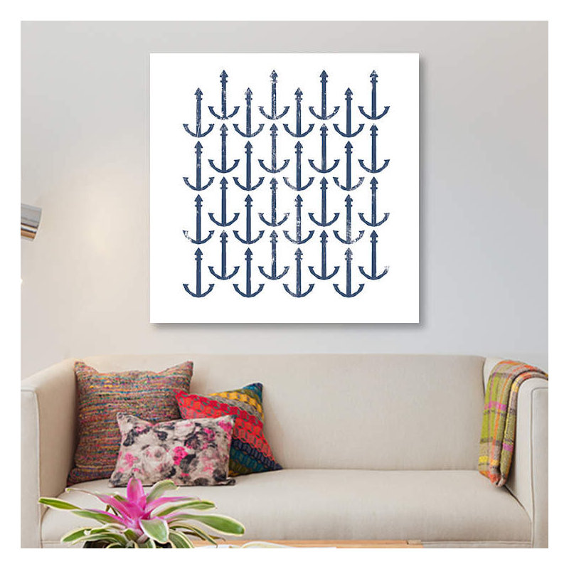« anchors », impression sur toile, H 26 po x l 26 po x P 1,5 po