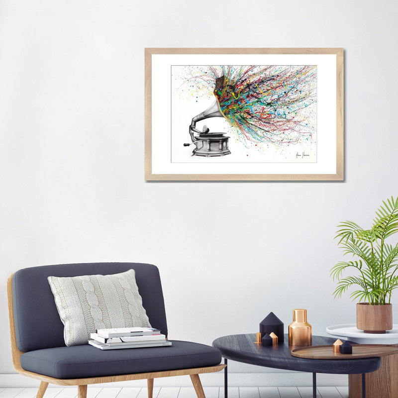 «Radical Rhapsody» par Ashvin Harrison, reproduction, H 24 po x l 32 po x P 1 po, Papier avec cadre photo en bois naturel