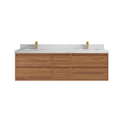 Meuble-lavabo double flottant avec dessus Madison