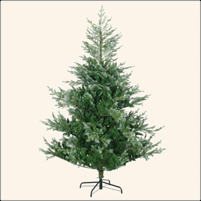 Arbre de Noël artificiel 6 pi avec 795 branches, ouverture automatique, base en acier, forme large, branches faciles à façonner