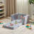 1-Piece Full Sponge Kids Single Folding Sofa Bed With Luminous Feature