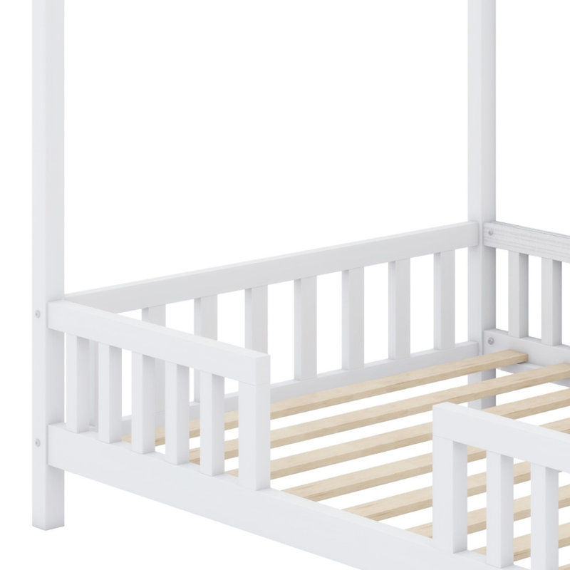 Lit sur pied Montessori, Lit simple, Blanc