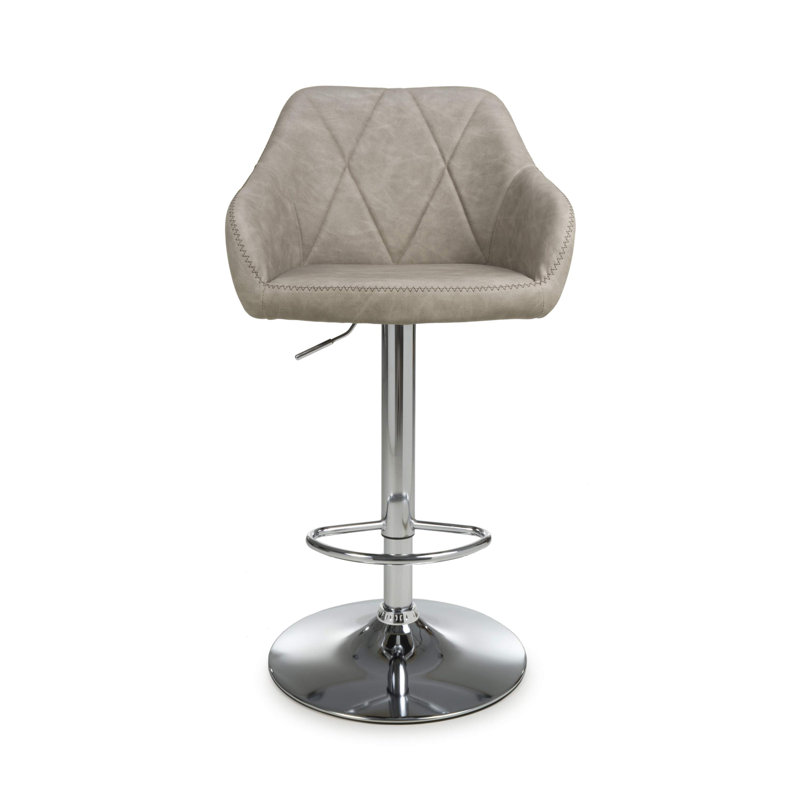 Clabo Swivel Upholstered Adjustable Height Counter Stool, Mink