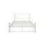 Lit double en métal au look moderne, structure pour la longévité, silencieux et stable, facile à assembler, sans sommier tapissier, pour matelas de 8 pouces ou plus, limite de poids de 600 lb, blanc
