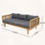 Lit de jour en bois d'acacia avec lambris classique-125481832